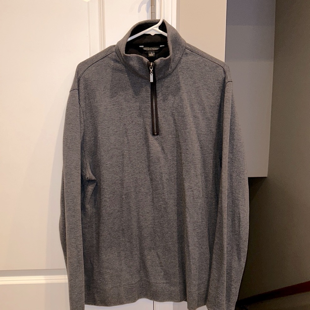 Medium Kenneth Roberts 1/4 Zip Gray Pullover